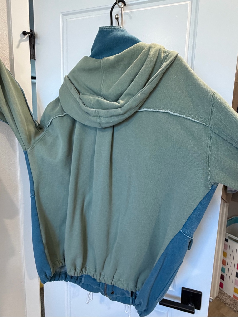 Free People Radio Cardi Hoodie Jacket Top Teal - Picture 12 of 14